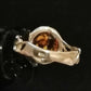 FAUX AMBER RING SIZE R In 925 sterling silver