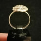 MARCASITE ROSE RING SIZE R In 925 sterling silver