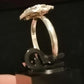 MARCASITE ROSE RING SIZE R In 925 sterling silver