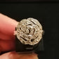 MARCASITE ROSE RING SIZE R In 925 sterling silver