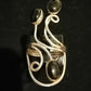 BLACK ONYX RING SIZE R In 925 sterling silver