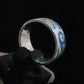 BLUE INLAY BAND RING SIZE N In 925 sterling silver
