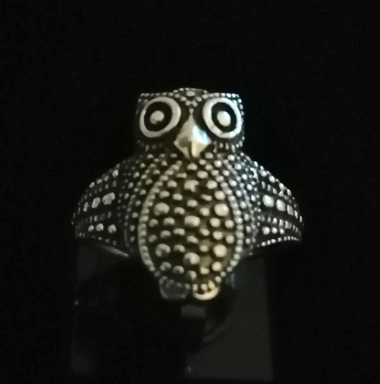 OWL RING STUNNING SIZE N1/2 In 925 sterling silver