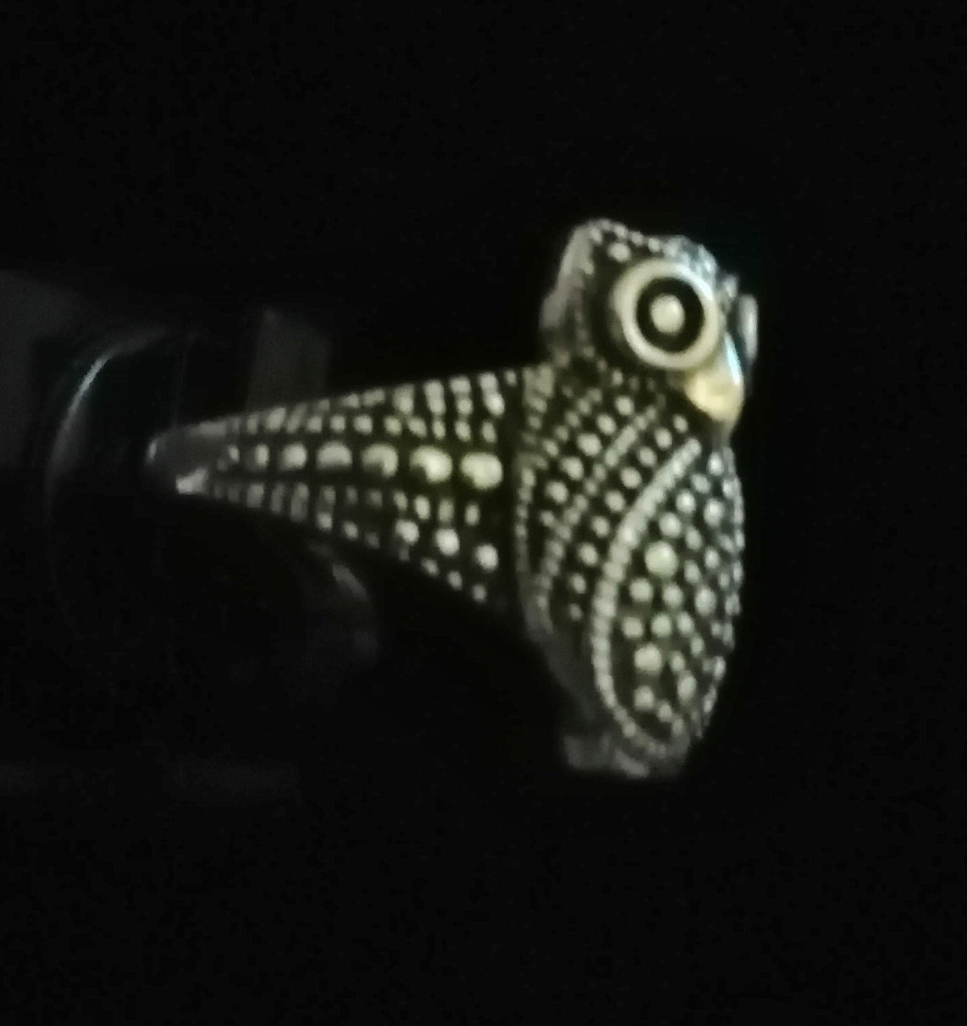 OWL RING STUNNING SIZE N1/2 In 925 sterling silver