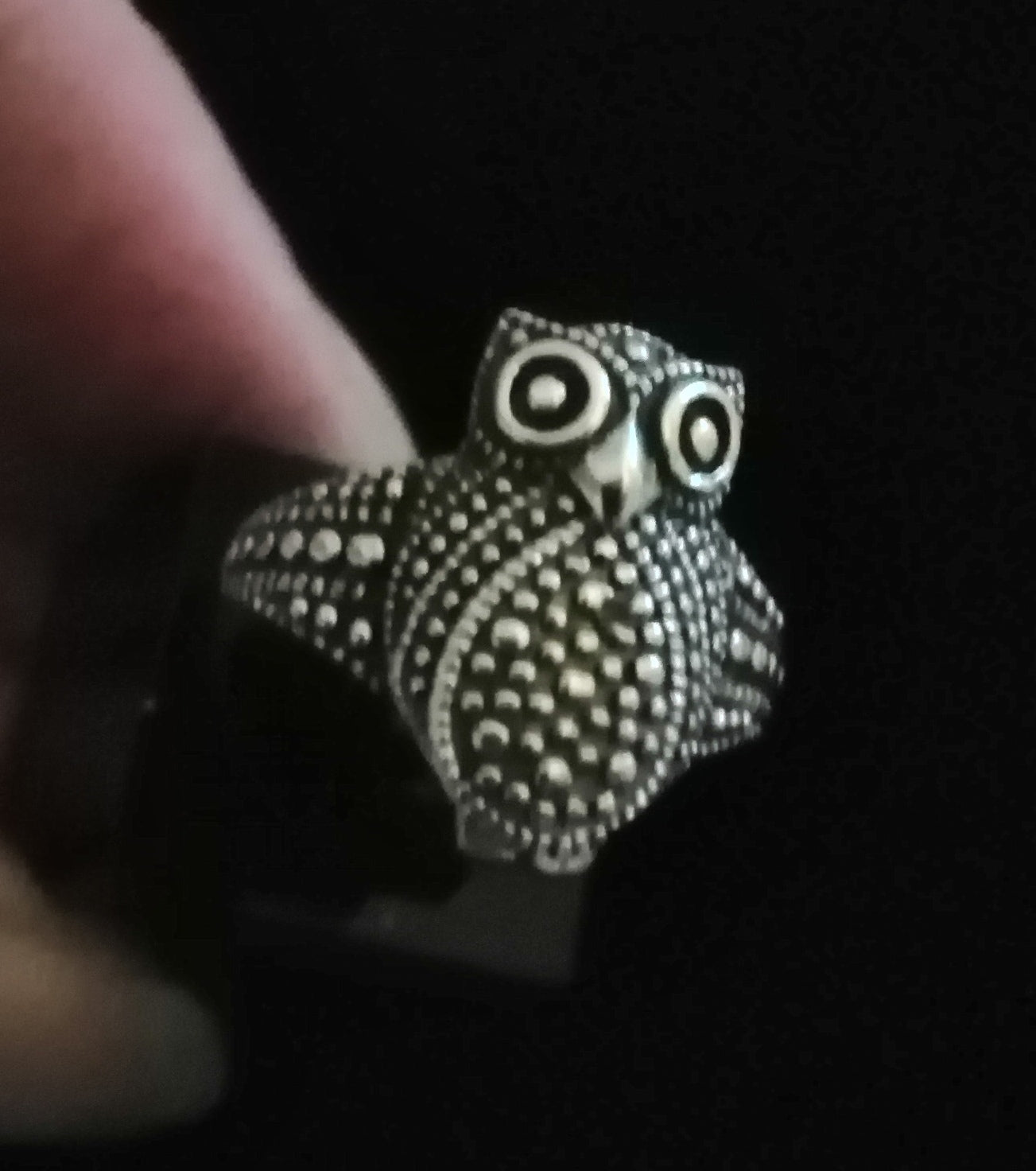 OWL RING STUNNING SIZE N1/2 In 925 sterling silver