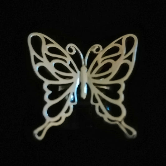 LIFE SIZE BIG BUTTERFLY RING SIZE N1/2 In 925 sterling silver
