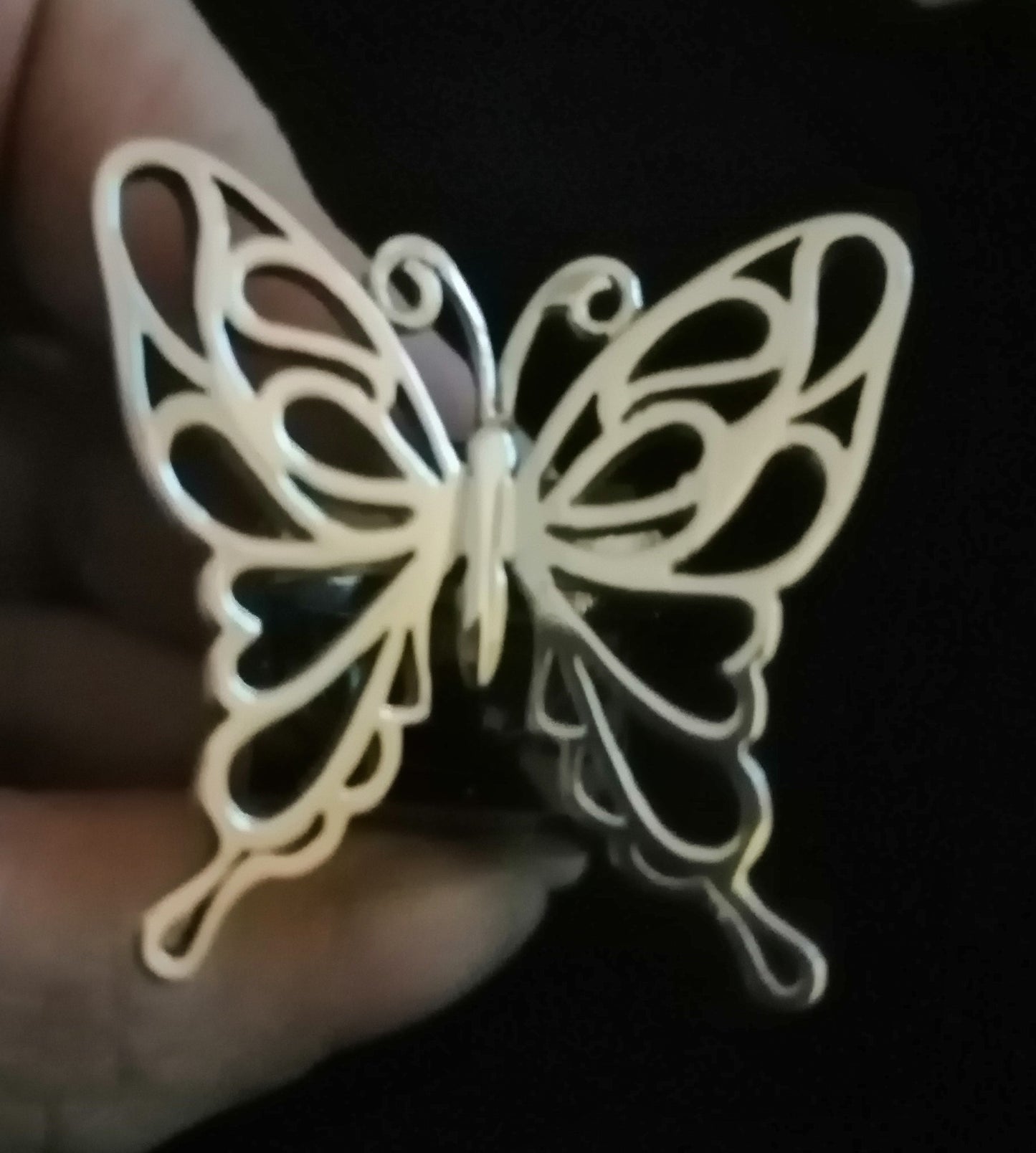 LIFE SIZE BIG BUTTERFLY RING SIZE N1/2 In 925 sterling silver