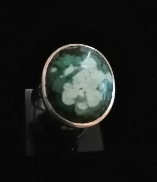 TURQUOISE RING SIZE J In 925 sterling silver