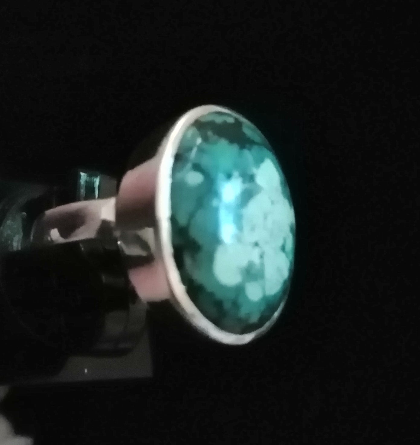 TURQUOISE RING SIZE J In 925 sterling silver