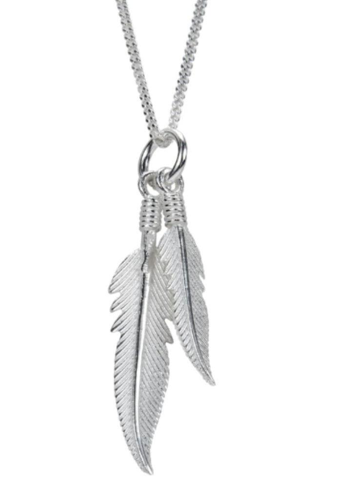 Lucky double feather Necklace
